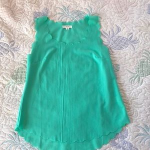 Teal Scalloped Cami